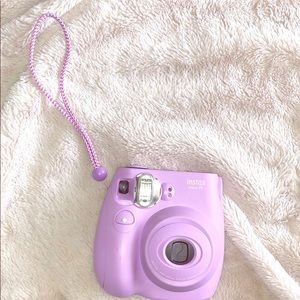 Purple Polaroid camera